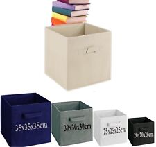 Strong Folding Storage Box Books Toy Shelving Unit Tidy SQUARE Boxes Organiser