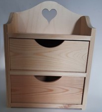 Heart Wooden Storage /jewellery/organiser Drawer Box. 