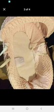Moses Basket..white Wicker..pink