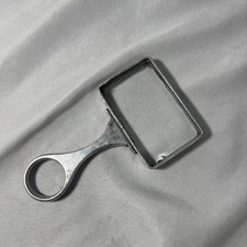 Vintage Small Rectangular Magnifying Glass With Finger Loop
