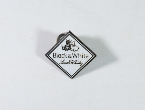 Black white whisky pin - whisky, badge
