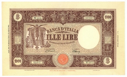 1000 lire barbetti - 1000, grande