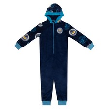 Manchester City FC Boys Pyjamas All-In-One Loungewear Kids OFFICIAL Gift