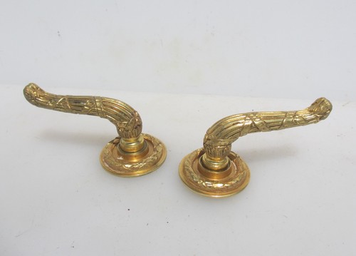 Vintage brass lever door - brass,