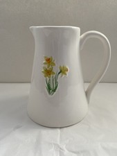 Cream Stoneware Embossed Jug