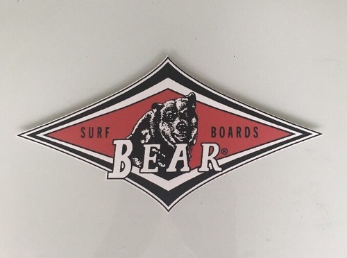 Bear surfboard stickers - stickers,