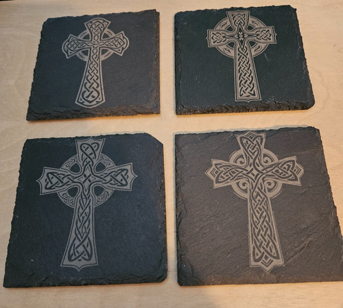 Set slate celtic cross - set, of
