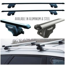 Locking Aero 75kg Touring Car Roof Rail Cross Bars to fit Peugeot 2008 (2013+)