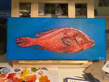 Original fish painting, OPEN