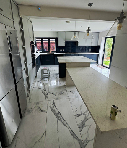 Modern grey white l shape - modern,