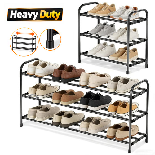 Metal shoe rack stand tier - metal, 3