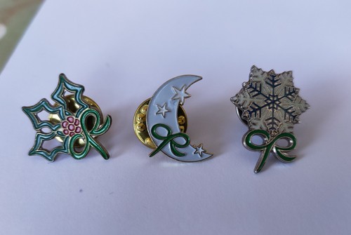Charity pin badge snowflake - charity,