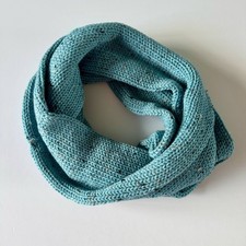 Handmade Infinity Scarf In Duck Egg Blue Tweed
