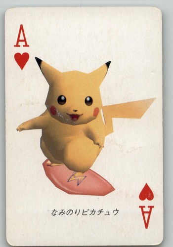 Surfing pikachu ace hearts - pikachu,
