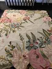 Mackenzie Childs Wool Rug Foot by 10 Foot 3d  Flower Garden Designe