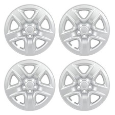 4x Wheel Skins Hub Caps Silver