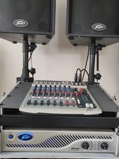 Peavey PA system with passive speakers, 10 channel mixing desk and IPR 1600 amp