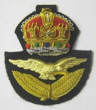 RAF Cap Badge WW2 Officer Hat & Eagle Kings Crown Royal Air Force British WWII
