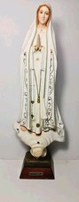 Statue of Our Lady of Fatima Hand-Decorated Resin Glass Art Catholic Sculpture
