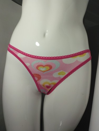 Pink mesh heart - pink, print