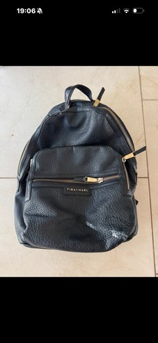 Tiba and marl black faux - and,