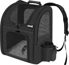 Cat Carrier Dog Backpack, Portable Breathable Travel, Black -NEW FOR AUCTION