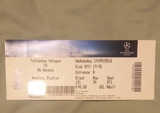 Match Ticket for TOTTENHAM