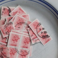 46 x  11p GB Stamps - Pink - Used Franked - Off Paper