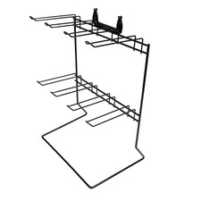 Counter Hook Stand - 8 Fixed Hooks - Merchandise & Souvenir Stand Black (K9/BLK)