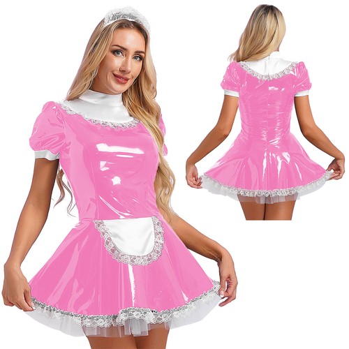 Women wet look pvc - uk,