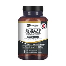 Activated Charcoal Capsules - 200 High Strength Vegan Capsules- 2000mg