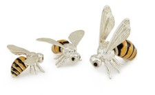 Saturno Silver and Enamel Bee