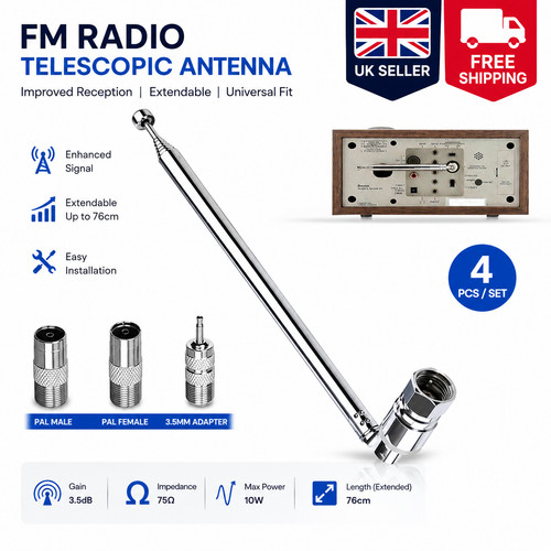 Telescopic dab radio aerial - dab,