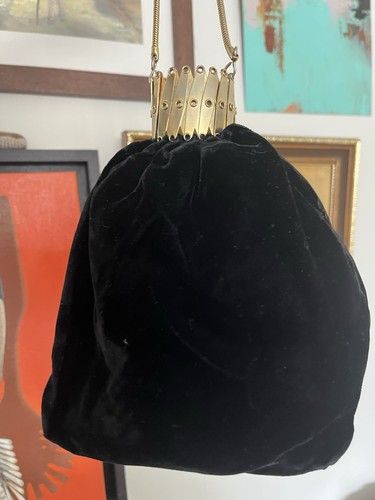 Vintage 1960s velvet accordion - velvet,
