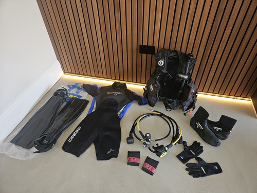 Scuba diving equipment set - scuba,