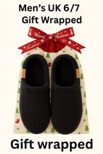 Cosy Mule Memory Foam Slippers Size 6/7 EU39/40 Black NEW-No Tag Gift Wrapped ?