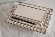 Very Stylish A1 EPNS Art Deco Twin-Handled Serving Tureen - Fattorini & Sons