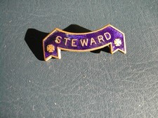 Vintage Enamel Blue Steward