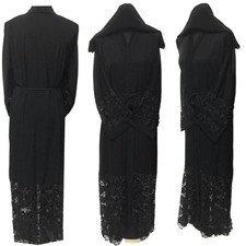 Full Black Women Abaya Farasha