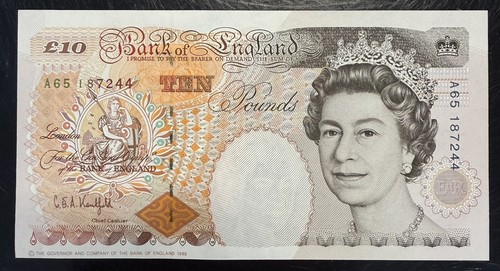 Old ten pound - ten, £10