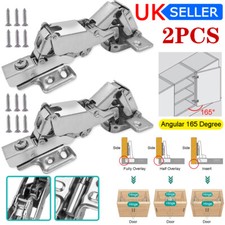 2x Soft Close 165 Degree Kitchen Cabinet Cupboard Concealed Angular Corner Hinge