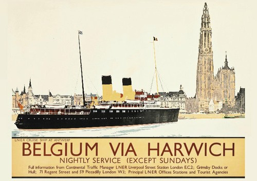 Vintage poster antwerp - poster,