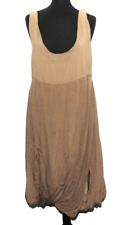 BEAUTIFUL VINTAGE GHOST HANDWRITTEN  TANYA SARNE TANK DRESS , BROWN LARGE