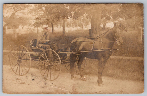 Rppc c1910s man top - rppc,