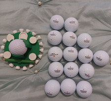 Vintage Tee holder with pencil, gauge and golf balls & PRINGLE gauge rust spots