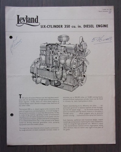 Leyland cylinder 350 - cylinder, in