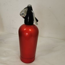 Vintage BOC Soda Siphon Red Sparklets Bottle, Retro 1960s, Untested, VGC