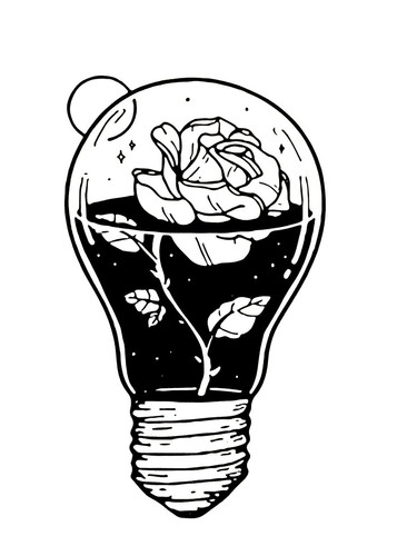 Gothic rose sticker decal - rose,