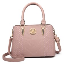 Pink Ladies Faux Leather Tote