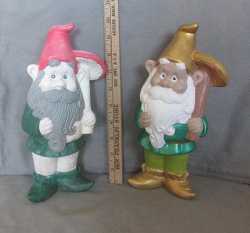 Vintage garden gnomes - 9.5",